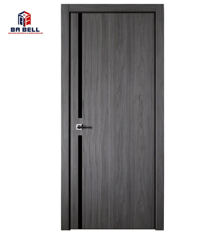 Лидер продаж, межкомнатные двери из ДПК темно-серого цвета с простым дизайном, межкомнатные двери из дерева и пластика хорошего качества