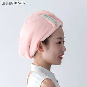 Gorro de Secado de Pelo con Orejas de Conejo Jiemeirui, Color Rosa, 26x65cm, Doble Capa Absorbente, Secado Rápido - Product Image 2
