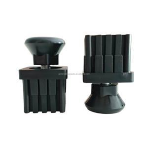 Pieds de nivellement réglables M10 M12 avec écrou d'insertion pour tube carré de 40 mm, pied de nivellement en plastique pour tube carré de 40x40 mm, fabriqué en Chine - Product Image 1