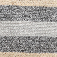 Sac fourre-tout d'épaule personnalisé en corde de coton et écorce de maïs, écologique, tissé, color block gris, style bohème tendance, pour l'été, la plage et les voyages