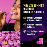 Construire l'énergie gommeuse de soutien de monohydrate de créatine musculaire pour le sport avec 3000mg de supplément de constructeur de muscles de créatine 60 bonbons
