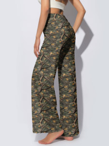 Không có moq/mô hình tùy chỉnh/thả-mua sắm/bán buôn của phụ nữ cao eo rộng xà cạp quần, mềm mại đàn hồi giản dị Palazzo quần cho Tùy chỉnh thời trang dạo phố, tùy chỉnh của phụ nữ quần - Product Image 3