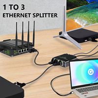 Gigabit 1000Mbps Ethernet Splitter Adapter POE Switch RJ45 Internet Hub untuk 1-3 perangkat penjual panas produk jaringan Switch