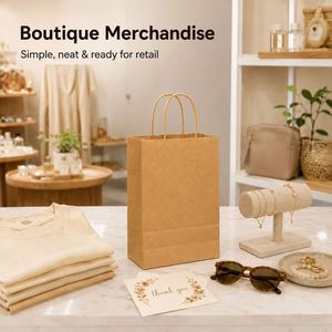 OEM Custom Printed Kraft Paper <b>Bags</b> With Twisted Handles <b>Personalized</b> Logo Packaging <b>Bags</b> - Product Image 5