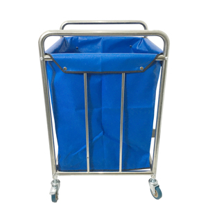 Hospital Furniture Medical Mobile Dirty Clothes Nursing Care Laundry <strong>Trolley</strong> Oxford Bag Detachable Stainless Steel Cart - Product Image 3