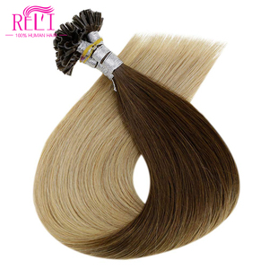 Ruili radi vergine brasiliana capelli umani trama lisci cheratina U-Tip <span class=keywords><strong>extension</strong></span> per ragazze tinte di colore - Product Image 4