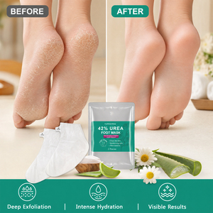 Maschera per Piedi all'Aloe Vera e Urea, Idratante ed Esfoliante, per Talloni Secchi e <span class=keywords><strong>Pelle</strong></span> Morta, Trattamento Quotidiano - Product Image 4