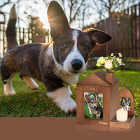 Urne personnalisée pour animaux de compagnie Chien Chat Boîte en bois Urne de crémation en cendres Petit animal Pot commémoratif Chat Chien Boîte commémorative en forme de tuyau