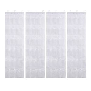 Hanging Bag Over the Door <b>Shoe</b> Organizers With Metal <b>Hooks</b> 24 Mesh Pockets Hanging Bag Fabric <b>Shoe</b> Rack - Product Image 2