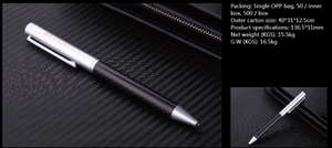 2025中国黄金供应商高品质金属笔不锈钢滚珠笔定制logo 0.5毫米黑色墨水 - Product Image 3