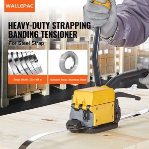 Máquina Flejadora Manual de Acero Inoxidable Wallepac A333, Herramienta de Flejado sin Hebilla Metálica para Flejes de Acero de 1/2" y 3/4 de Pulgada de Ancho - Product Image 2