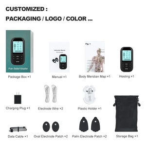 진동 치료 모드가있는 통증 완화를위한 휴대용 다기능 이중 채널 TENS EMS 마사지 - Product Image 6