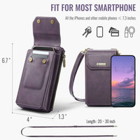 Étui pliable CaseMe R20 RFID pour Samsung Z Fold 8 7 6 5 4, multifonctionnel, avec 10 emplacements pour cartes + 1 poche pour téléphone + 1 fermeture éclair