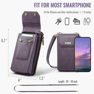 Étui pliable CaseMe <span class=keywords><strong>R20</strong></span> RFID pour Samsung Z Fold 8 7 6 5 4, multifonctionnel, avec 10 emplacements pour cartes + 1 poche pour téléphone + 1 fermeture éclair - Product Image 5