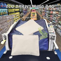 Sac à cordon personnalisable en toile avec logo, petit format, écologique, anti-poussière, pour rangement de chaussures, artisanat, linge, courses