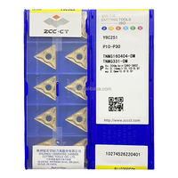 Plaquettes en carbure DM de qualité ZCC TNMG160404 YBC251 pour outil de tournage CNC, support OEM, MOQ 10 pièces