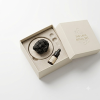 Diffuseur d'huiles essentielles en pierre volcanique naturelle avec base ronde en travertin, aromathérapie, pierre de lave, purificateur d'air