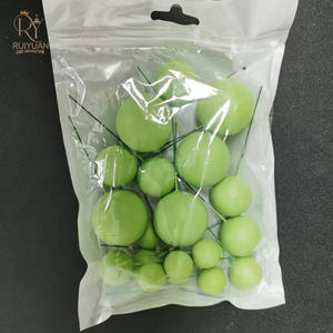 زينة كيك على شكل كرات فوم ملونة بأحجام 2 سم و2.5 سم و3 سم و4 سم، لوازم ديكور لحفلات الزفاف وحفلات استقبال المولود وأعياد الميلاد السعيدة - Product Image 6