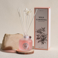 Bouteille en verre de luxe avec fleurs séchées Diffuseur de roseaux écologique Bâtonnets de rotin pour assainisseurs d'air à l'huile essentielle pour la maison Hôtels