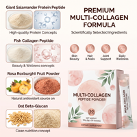 Poudre de protéines de collagène multi-sources de qualité supérieure pour l'hydratation de la peau, les soins des cheveux et des ongles, usine OEM