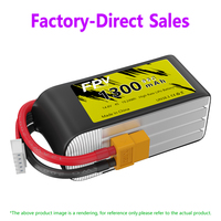 Batterie LiPo semi-solide TATTU 14.8V 1300mAh 95C 4S1P avec connecteur XT60 19.24Wh 123.5A pour drones FPV certifiée CE UN38.3