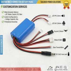 חבילות סוללות ליתיום-יון HC18650 1S1P <span class=keywords><strong>LiFePO4</strong></span> 2500mAh/3200mAh/3500mAh/5200mAh <span class=keywords><strong>3</strong></span>.7V 500 מחזורי טעינה תלת-מתכתיים - Product Image 2