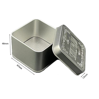 Boîtes en fer blanc imprimées pour emballage de petite taille, boîtes carrées en fer blanc pour thé en vrac et café, boîtes rectangulaires personnalisées en métal pour thé