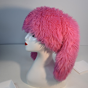 Gorro de invierno con orejas de conejo divertidas y lindas, cálido, de peluche suave, color caramelo, con letras, para negocios, playa y diversas ocasiones. - Product Image 4