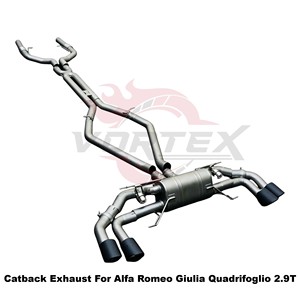 ท่อไอเสียสแตนเลส Vortex Performance สำหรับ Alfa Romeo Quadrifoglio พร้อมวาล์วสุญญากาศ ชุดแต่ง Catback อะไหล่ท่อเก็บเสียง - Product Image 2