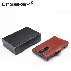 Casekey Genuine Leather Light Thin Rfid Aluminium Slim Card <b>Holder</b> <b>Wallet</b> for Men - Product Image 6