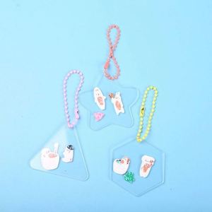 New Style Clear <b>Plastic</b> Acrylic Keychain Blanks Pendants Circle <b>Disc</b> Keyring Set - Product Image 3