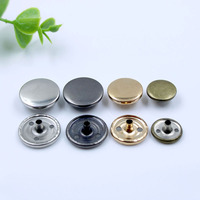 Boutons-pression en laiton massif robustes en alliage métallique, 10 mm, 12 mm, 15 mm, 17 mm, quatre pièces, pour vêtements et sacs en cuir