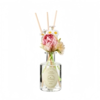 Nouveau Design Bouteille en Verre Transparent Parfum Durable Romantique Fleur Roseau Diffuseur Floral Rotin Arôme Parfum pour Chambre