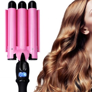 Set de rizadores de cerámica de 3 barriles, ondulador triple profundo profesional, mágico, para salón, con cubierta, el más vendido, rizador de pelo tipo varita - Product Image 3