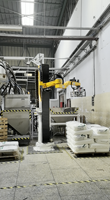 Station de déballage de sacs industriels, Désengaucheteuse de sacs, Bras robotique, Système de déballage 25-100 kg/sac, 80-120 sacs/h