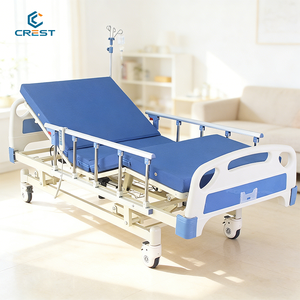 Un lit médical manuel à trois manivelle avec trois fonctions, utilisé pour les soins aux patients dans les hôpitaux et les sanatoriums. - Product Image 4