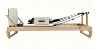 Reformer Pilates Maple Amerika Utara Premium dengan Pegas yang Dapat Disesuaikan untuk Penguatan Inti dan Posisi Tertentu