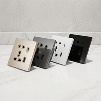 Charge rapide 18W USB-C 10A, prise murale universelle IP22 ignifuge en PC, pour projets commerciaux et d'ingénierie, approvisionnement en gros