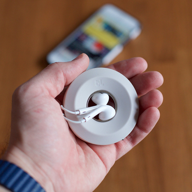 Portable Useful Silicone Cable Organizer Silicone Earphone Cable Winder Tangle-Free Earbuds Holder Storage
