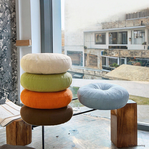 Cojín Lumbar de Meditación de Lino No Tóxico y Cojín de Asiento Grueso y Sólido con Relleno de Algodón Perla para Yoga, Sala de Estar, Sofá, Balcón - Product Image 3
