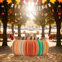 Mini citrouille réutilisable en pâte de papier écologique pour la récolte d'automne, décoration de l'intérieur personnalisable avec logo pour Thanksgiving