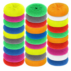 Lot de 30 éponges à récurer rondes en nylon non rayant, couleurs arc-en-ciel, pour vaisselle et casseroles - Product Image 2