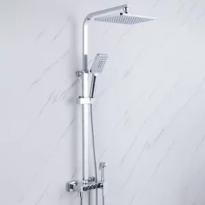 モダンな壁掛け式高圧シャワーヘッドとハンドシャワーバスルームシャワーミキサーセット