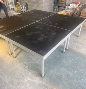 Escenario Portátil de Aluminio para Eventos con Patas Insertables, Plataforma Hexagonal Antideslizante, Fácil de Instalar, Plataforma Modular para Fiestas, DJ y Festivales - Product Image 4