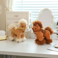 ODM Peluche super douce de simulation de cheval de course, jouet en peluche, ornement pour enfants, jouet anti-stress, rembourrage en coton PP
