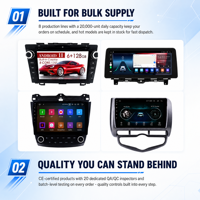 Cadre audio pour voiture Honda, autoradio Android, CarPlay sans fil, Mirror Link, Bluetooth, lecteur stéréo GPS