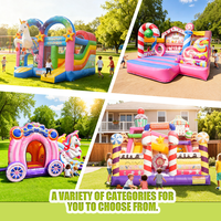 Château gonflable avec parcours d'obstacles, château de saut, usage commercial, grande capacité, taille et couleur personnalisables, à vendre