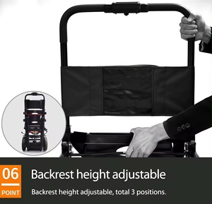 Fauteuil roulant électrique de qualité supérieure pour monter les escaliers avec de grandes roues, nouveau type de fauteuil élévateur motorisé pour escaliers - Product Image 6