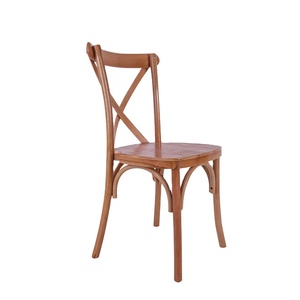 Chaise de salle à manger de banquet <span class=keywords><strong>en</strong></span> bois de mariage Offre Spéciale chaise à dossier croisé de ferme <span class=keywords><strong>en</strong></span> bois massif - Product Image 3