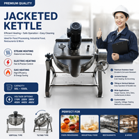 Marmite de cuisson industrielle pour sauces alimentaires, mélangeur, chauffage au gaz ou électrique, fabrication de bonbons gélifiés, cuiseur à double enveloppe avec agitateur